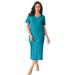 Plus Size Women's Ribbed Sleepshirt by Woman Within in Dark Turq (Size 1X)