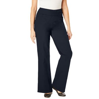 Plus Size Women's Flex-Fit Pull-On Wide-Leg Denim Jean by Woman Within in Black (Size 12 W)