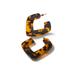 Plus Size Women's Tortoiseshell Hoop Earrings by Accessories For All in Brown