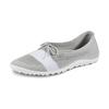 Barfußschuh LEGUANO "STLYE PEAR", Damen, Gr. 39, grau (grau, weiß), Textil, sportlich, Schuhe Barfußschuh, Slipper, Freizeitschuh, Bequemschuh verstärkt das taktile Empfinden