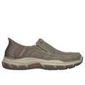 Skechers Men's Slip-ins RF: Respected - Holmgren Slip-On Shoes | Size 8.0 Extra Wide | Taupe | Textile | Machine Washable