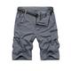 Jessie Kidden Men's Cargo Hiking Shorts Elasticated Waist Quick Dry Lightweight Outdoor Summer Walking Fishing Safari Cycling Casual Half Pants #2026-Gray-3XL 38 Grey