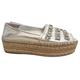 Prada Metallic Crystal Embellished Espadrilles Size 38.5