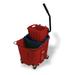 Carlisle 9690405 OmniFit 35 qt Mop Bucket Combo - Side Press Wringer, Soiled Water Insert, Polypropylene, Red