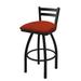 Holland Bar Stool 411 Jackie Low Back Swivel Bar & Counter Stool Upholstered/Metal in Red/Blue/Black | Bar Stool (30" Seat Height) | Wayfair