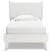 Signature Design by Ashley Aprilyn Queen Panel Bed Wood & /Upholstered/Metal & /Metal/Faux leather in White | 44.5 H x 65 W x 83 D in | Wayfair