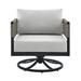 Wildon Home® Troy 31 Inch Patio Swivel Rocking Chair Aluminum Frame, Gray Rope Metal in Black | 25 H x 31 W x 30 D in | Wayfair