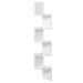 Ebern Designs Curi Bookcase Wood in White | 49.6 H x 7.9 W x 7.9 D in | Wayfair 295DC0C08A8149D787BA17D20F70A773