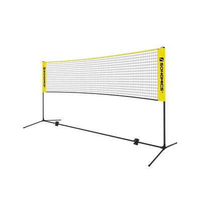 Badminton Net Set, Portable Sports Set for Badminton, Tennis, Kids Volleyball, Pickleball, Easy Setup, 16.5 Feet Long Nylon Net