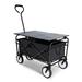 35 inch Heavy Duty Portable Folding Wagon and Collapsible Outdoor Camping Cart , Black