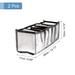 2pcs Wardrobe Clothes Storage Boxes 7 Grids Closet Drawer Organizer - 14.17" x 6.69" x 4.72"