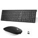 UrbanX Plug and Play Compact Rechargeable Wireless Bluetooth Full Size Keyboard and Mouse Combo for Dell Inspiron 5000 Series Laptop supports Windows macOS iPadOS Android PC Mac Tablet -Black