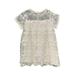 ZRBYWB Toddler Kids Baby Girls Dress Summer Casual Short Sleeve Dream White Lace Vintage Flower Girl s Dress Baby Girl Clothes