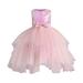 ZRBYWB Toddler Girls Dress Beaded Sequin Lace Bow Tutu Dress Princess Dress Party Wedding Prom Outfits Baby Girl Clothes