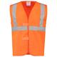 Tricorp 453013 Safety EN ISO 20471 Warnweste, 100% Polyester, 120g/m², Fluororange, Größe 3XL-4XL