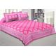 Marusthali Sanganeri Print Bedsheets Cotton bedsheet for Double Bed with 2 Pillow Covers Bed Cover Bedding Sets Flat Sheet (Pink)