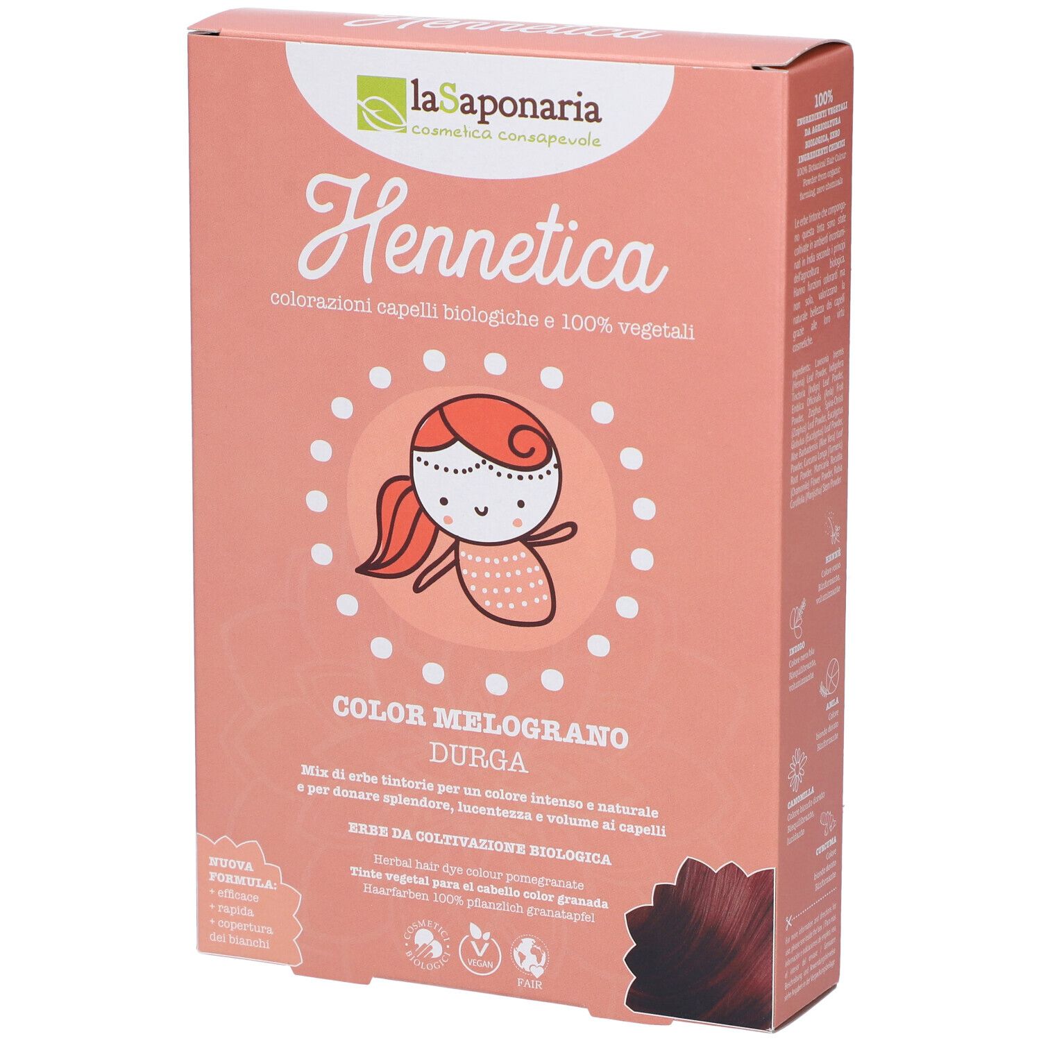 La Saponaria Hennetica Tinta Vegetale Melograno - Durga 100 g Tintura