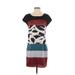 Express Cocktail Dress - Shift: Black Color Block Dresses - Women's Size Small