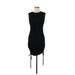 Skylar + Madison Casual Dress - Bodycon: Black Solid Dresses - Women's Size Small