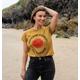 Women's CND Nuclear Power? No Thanks T-Shirt Size: 16 Mustard Certified Organic Cotton Printed T-shirt