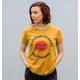 Women's CND Nuclear Power T-shirt Size: 14 Mustard Certified Organic Cotton Printed T-shirt