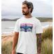 Men's Rapanui Cormorant T-Shirt Size: S White Certified Organic Cotton Printed T-shirt