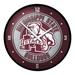 Black Mississippi State Bulldogs Mascot Modern Disc Wall Clock