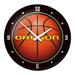 Orange Oregon Ducks Basketball Modern Disc Wall Clock