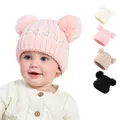 Bonnet en tricot à pompons pour filles bonnet pour enfants bonnet pour tout-petits accessoires