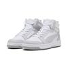 Sneaker PUMA "REBOUND V6", Gr. 37,5, weiß (puma weiß, ash gray), unifarben, sportlich, Schuhe
