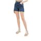 TOM TAILOR Denim Damen 1035886 Mom Jeans Shorts, 10120-Used Dark Stone Blue Denim, L