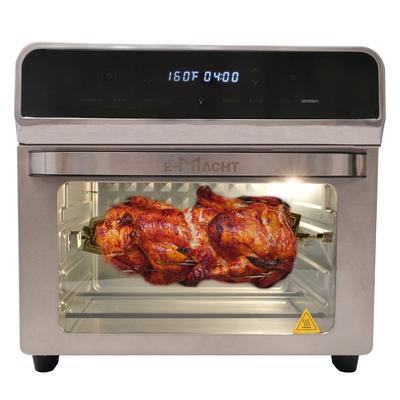 Digital Air Fryer Toaster Oven, 24 QT 10-In-1 Convection Countertop Oven Combination w/ 6 Accessories, Stainless Steel Finish
