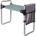 Upgrade Foldable Garden Kneeler Bench Workseats and Seat Stool w/ Tool Pocket and Soft EVA Kneeling Pad (Wider)