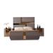 Lorenzo Modern Style Tufted Upholstery Queen/King Bed made with Wood & Mirror Accent