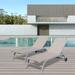 Outdoor Chaise Lounges set of 2, Lounge Chairs with Wheels, Summer Pool Recliners with 5 Adjustable Position