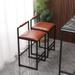 Set of 2 Modern PU Leather Counter Height Barstools with Back