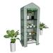 4-Tier Mini Greenhouse w/ PVC Cover & Roll-Up Zipper Door - 27''L x 19.3''W x 62.2''H