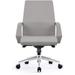 Executive Office Chair Ergonomic Leather Home Office Chair Comfortable Adjustable Lock Position Desk Chair Grey