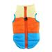 Homemaxs Pet Dog Winter Vest Waterproof Dog Warm Pet Coat Pet Clothes Dog Apparel Pet Supplies for Dog Pet Size L Sky-Blue Yellow and Orange