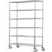 24 Deep x 24 Wide x 92 High 6 Tier Chrome Wire Shelf Truck with 1200 lb Capacity