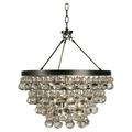 Robert Abbey Z1000 Chandeliers with Glass Drops Shades Deep Patina Bronze Finish