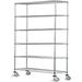 30 Deep x 60 Wide x 60 High 6 Tier Gray Wire Shelf Truck with 1200 lb Capacity