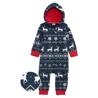 Baby Boy's Blue Reindeer Jumpsuit