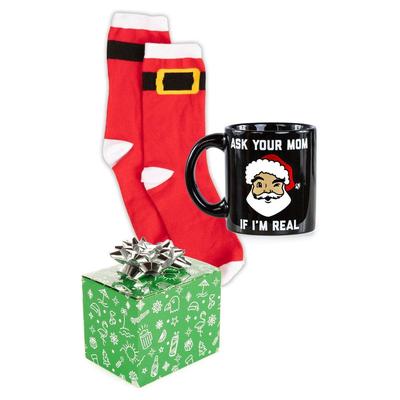 Ask Your Mom If I'm Real Mug & Socks Gift Set