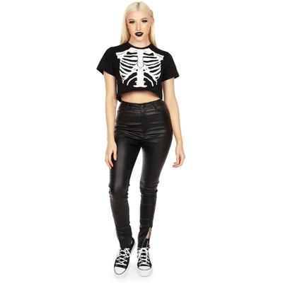 Women's Skeleton Crop Top