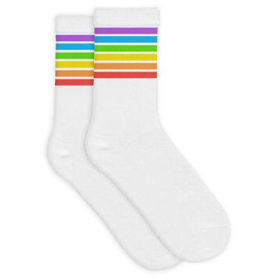 White Rainbow Socks (Fits Sizes 8-11M)