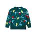 Toddler Boy's Green Christmas Lights Sweater