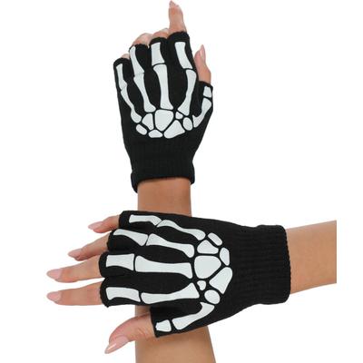 Fingerless Skeleton Gloves