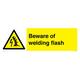 Beware of welding flash Schild – 600 x 200 mm – L62