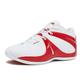 AND1 Rise Men’s Basketball Shoes, Sneakers for Indoor or Outdoor Street or Court, Sizes 7 to 15, White/Red/Silver Grey, 10 Women/8.5 Men